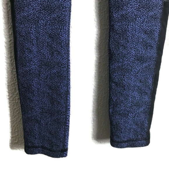 Calia Black/Blue Wide‎ Waistband Nylon Spandex Textured Mesh Leggings Small - Picture 5 of 9